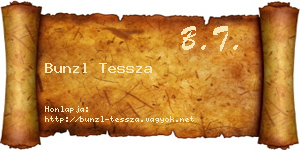 Bunzl Tessza névjegykártya